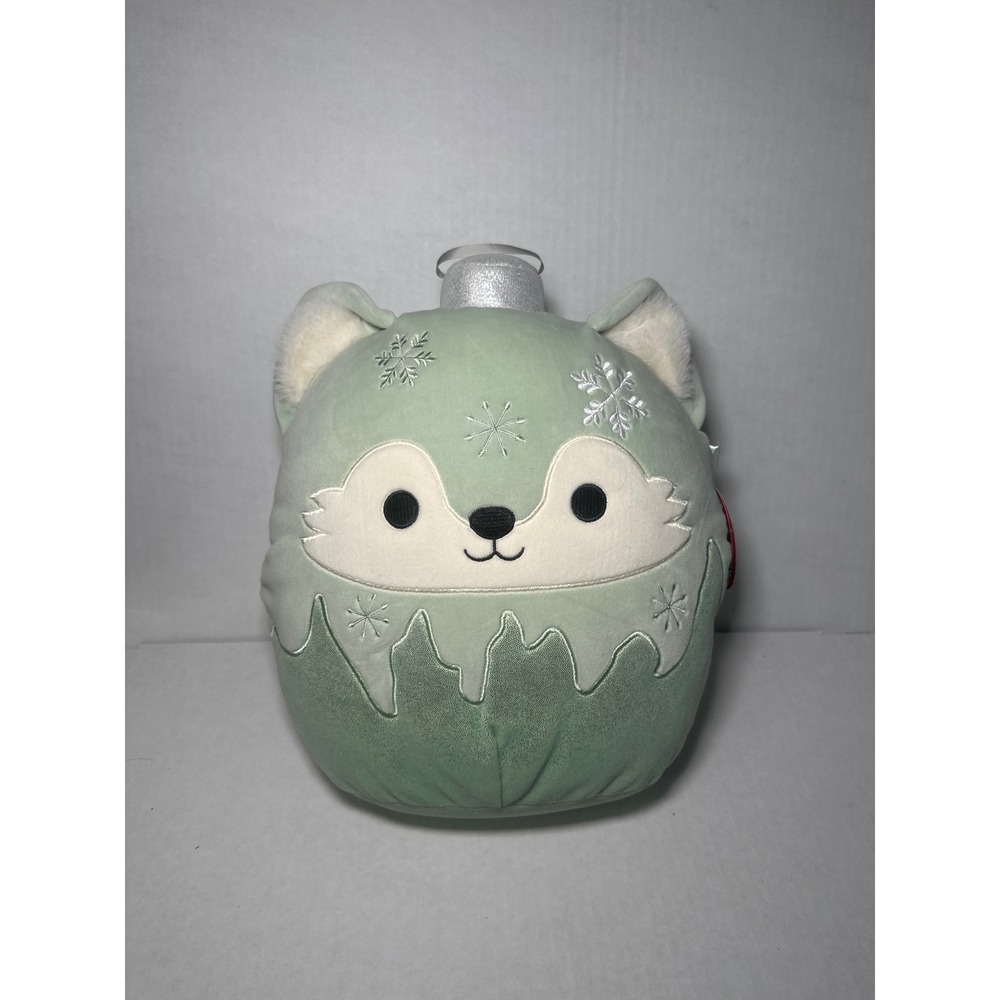Squishmallows Oakley the Wolf Holiday Ornament Plush 11 Inch Mint Snowflake